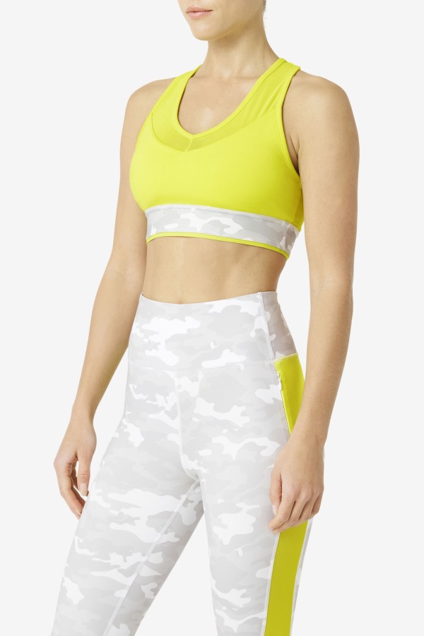 Fila Outlets Uplift Racerback Bra Top Sulphur