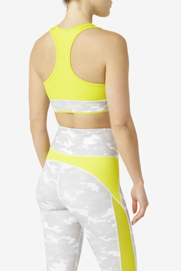 Fila Outlets Uplift Racerback Bra Top Sulphur