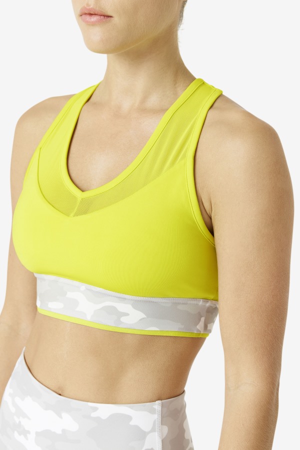 Fila Outlets Uplift Racerback Bra Top Sulphur