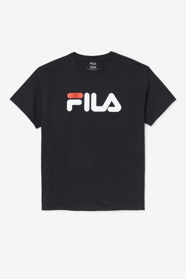 Black/White/Red Fila Outlets Men's Logo Tee