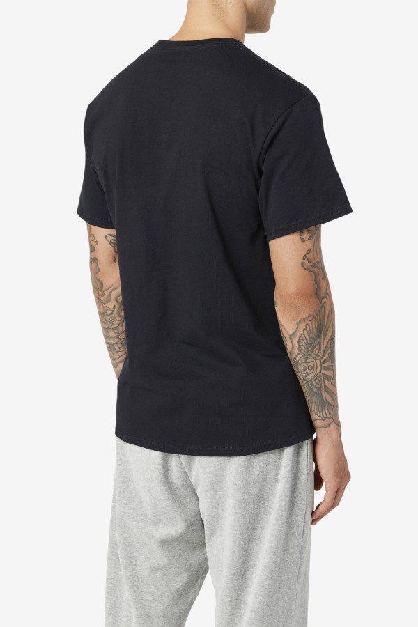 Black/White/Red Fila Outlets Men\'s Logo Tee