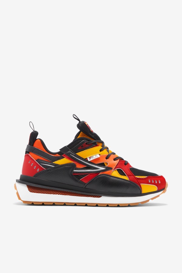 Black/Red/Gold Men's Sandenal Fila Outlets