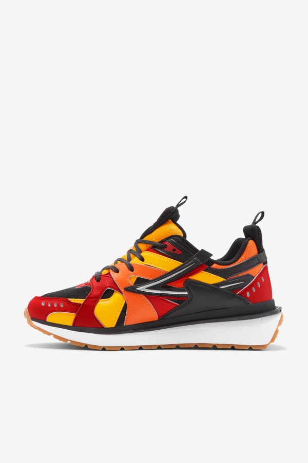 Black/Red/Gold Men\'s Sandenal Fila Outlets