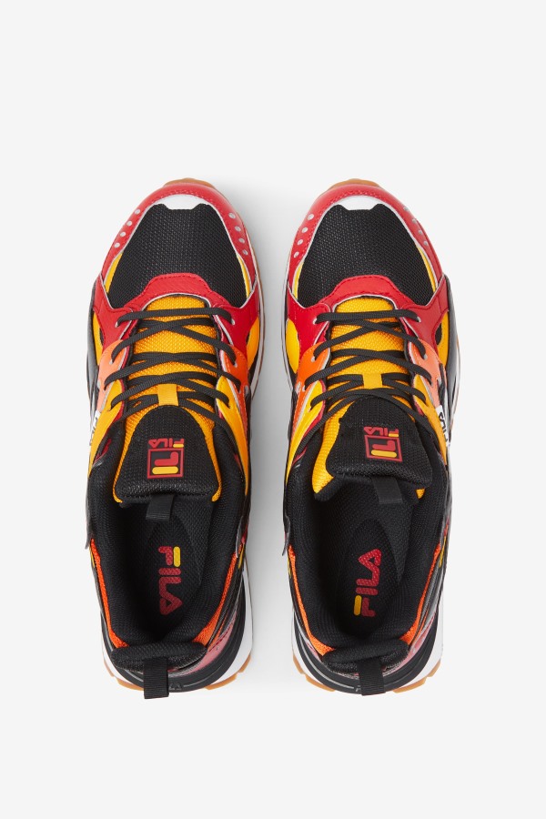 Black/Red/Gold Men\'s Sandenal Fila Outlets