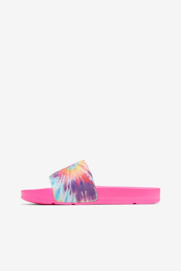 Women\'s Drifter Tie Dye Fila Outlets Multi/White/Pink Glo