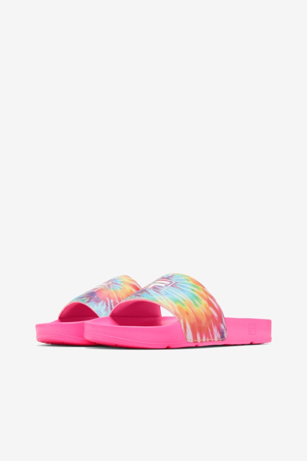 Women\'s Drifter Tie Dye Fila Outlets Multi/White/Pink Glo
