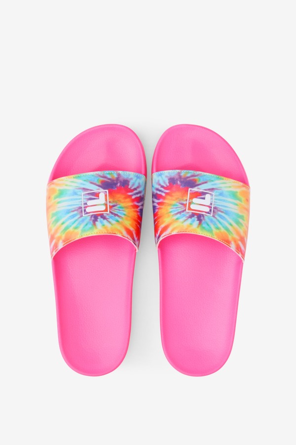 Women\'s Drifter Tie Dye Fila Outlets Multi/White/Pink Glo