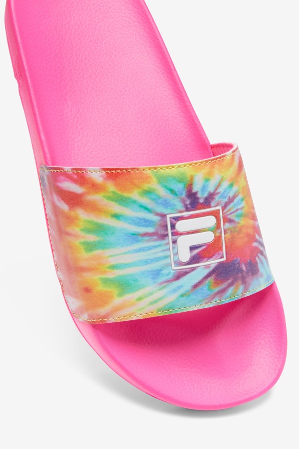 Women\'s Drifter Tie Dye Fila Outlets Multi/White/Pink Glo