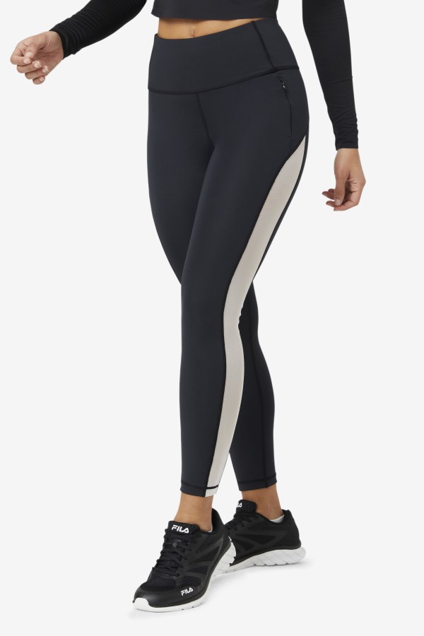 Fila Outlets Black/White Forza Contrast 7/8 Leggings