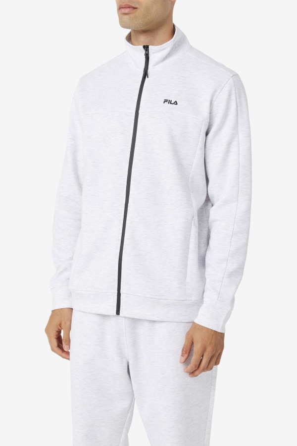 Fila Outlets Bleached Marl/Black Gonal Zip Jacket
