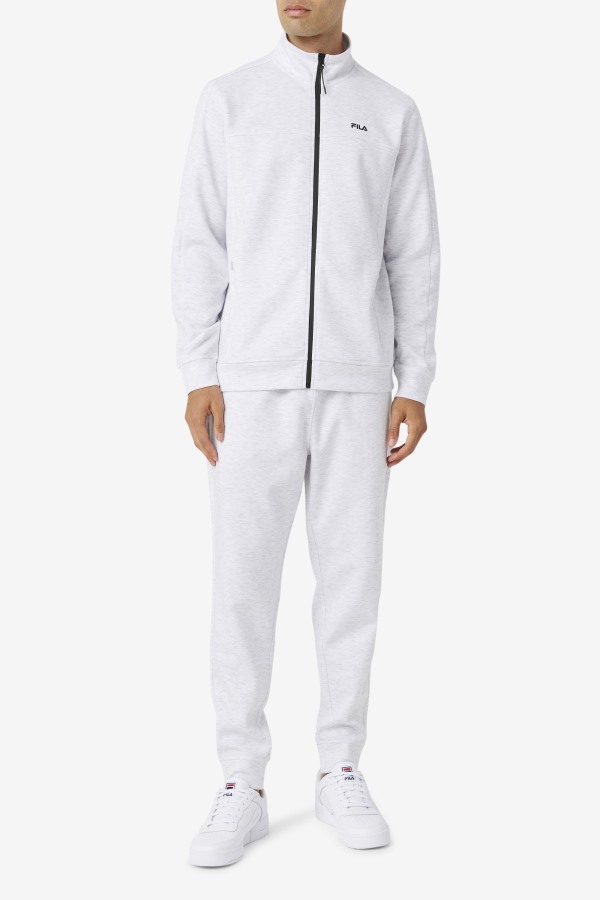 Fila Outlets Bleached Marl/Black Gonal Zip Jacket