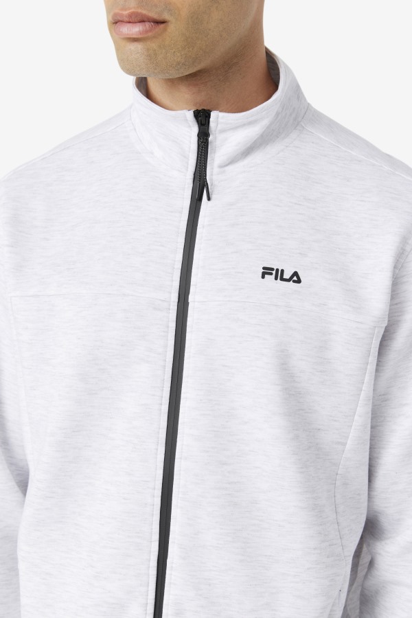 Fila Outlets Bleached Marl/Black Gonal Zip Jacket