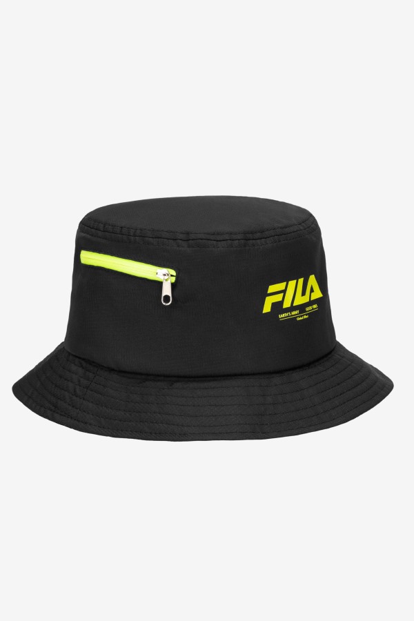 Fila Outlets Black Ripstop Bucket Hat
