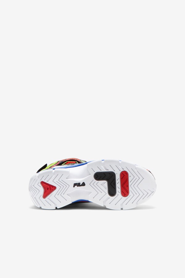 Big Kids\' Grant Hill 2 Racing White/Lime Punch/Blue Fila Outlets