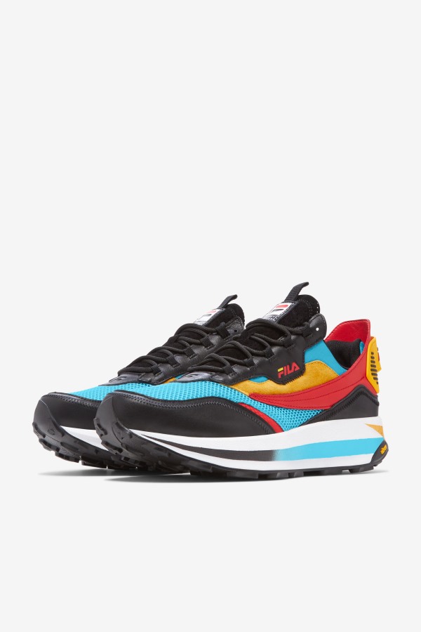 Fila Outlets Bluefish/Gold/Black Men\'s R1 Runner X Barneys