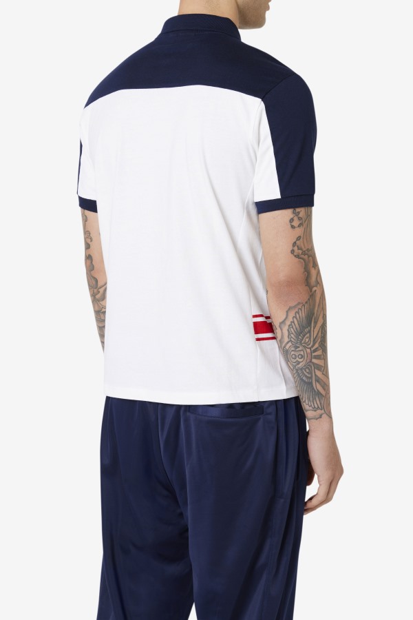 mivvi Polo Fila Outlets White/Navy/Red