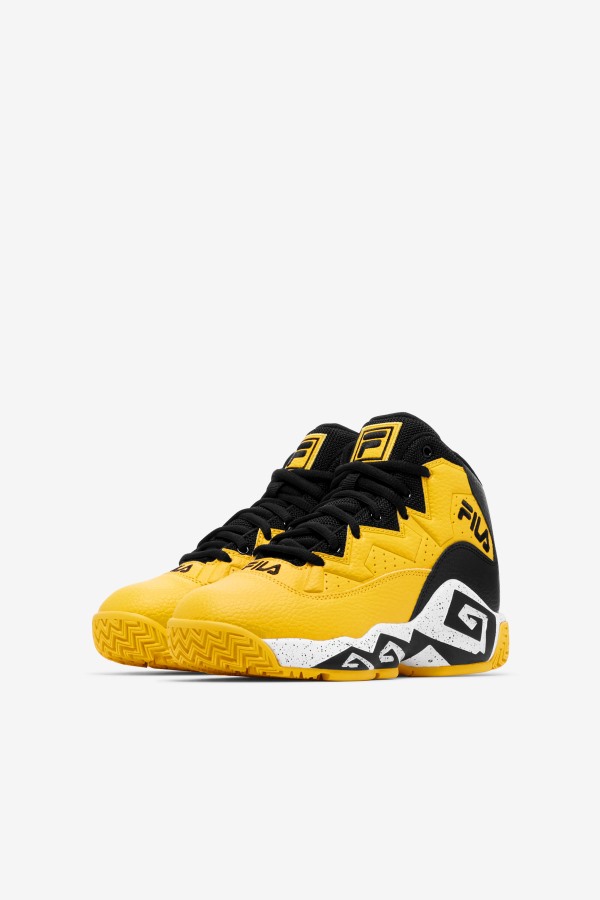 Lemon/Black/White Big Kids\' Mb Fila Outlets