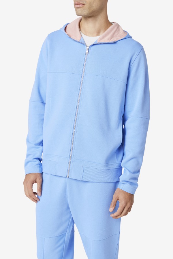 Fila Outlets Kayra Full Zip Hoodie Cornflower Blue/Coral Cloud