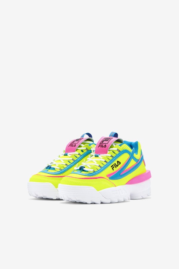 Yellow/Atomic Blue/Pink Little Kids\' Disruptor 2 Exp Fila Outlets