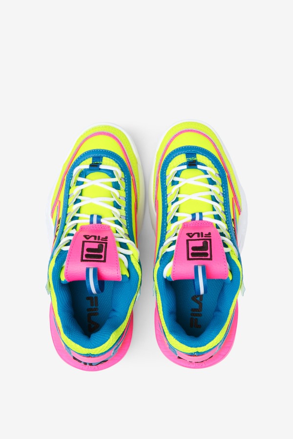Yellow/Atomic Blue/Pink Little Kids\' Disruptor 2 Exp Fila Outlets