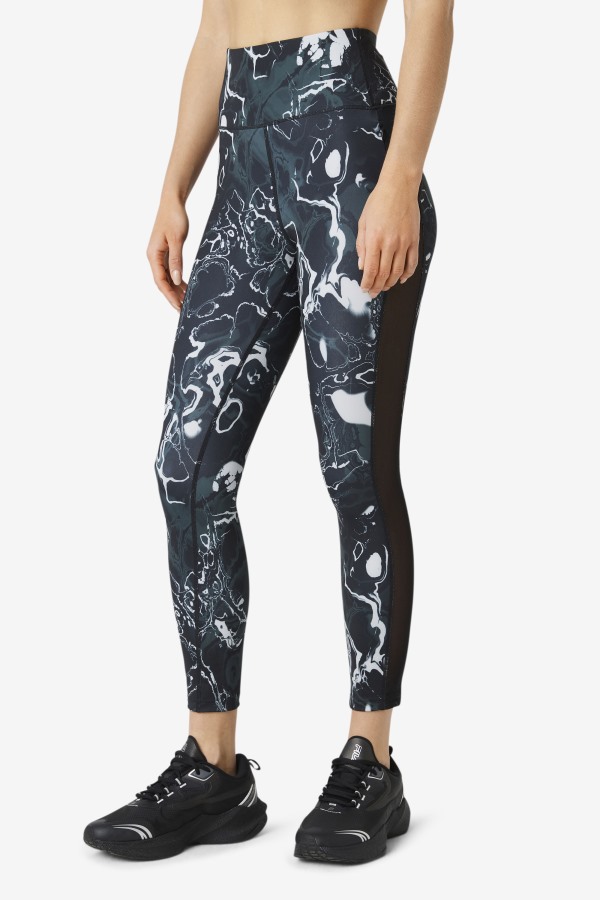 Forza Contrast 7/8 Leggings Fila Outlets Black Marble