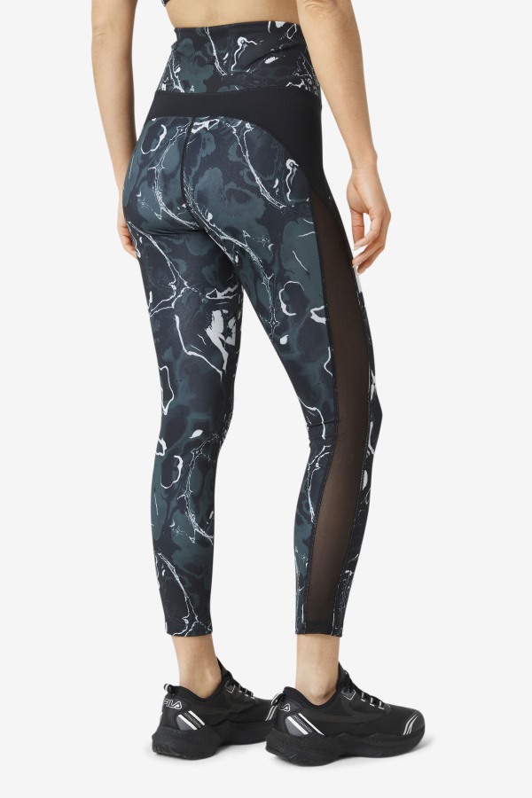 Forza Contrast 7/8 Leggings Fila Outlets Black Marble