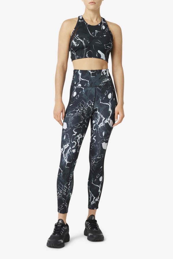 Forza Contrast 7/8 Leggings Fila Outlets Black Marble