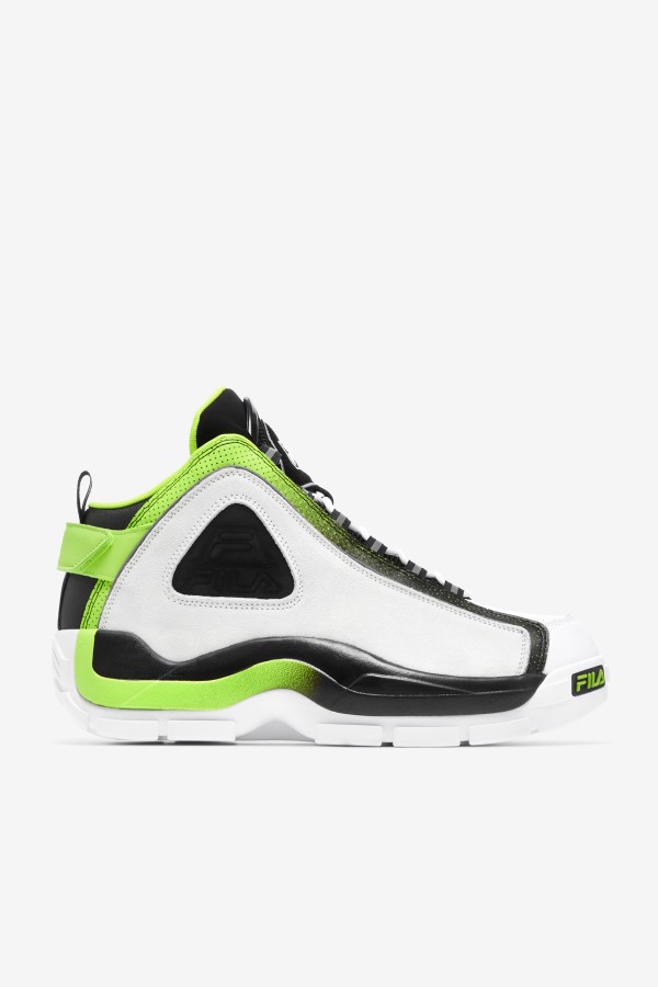 Men's Grant Hill 2 Fila Outlets White/Black/Acid Lime