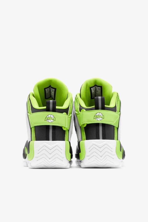 Men\'s Grant Hill 2 Fila Outlets White/Black/Acid Lime