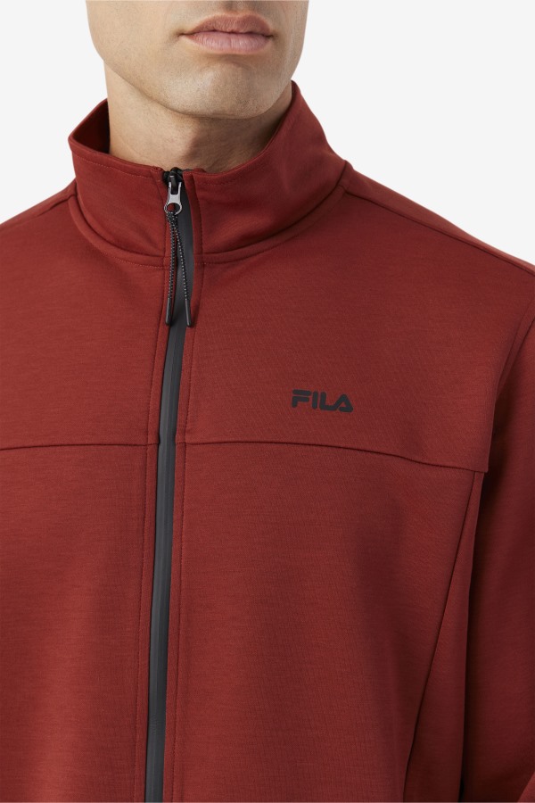 Gonal Zip Jacket Russet Brown/Black Fila Outlets