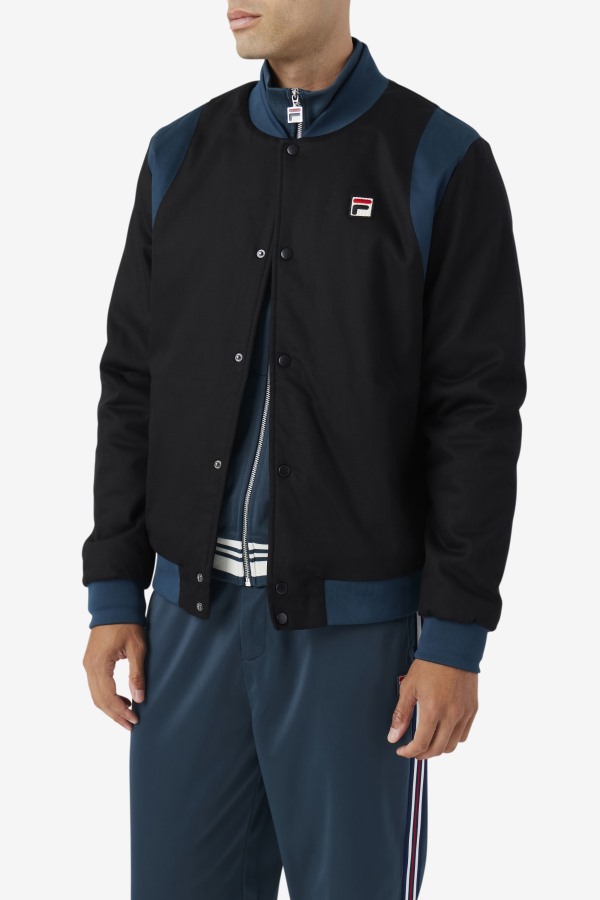 Black/Teal Cree Bomber Fila Outlets