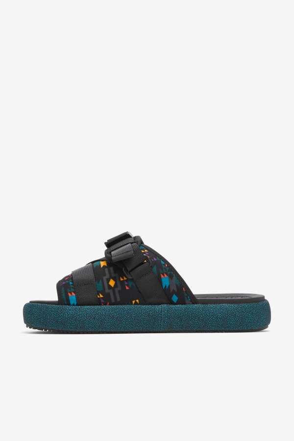Black/June Bug/Saffron Fila Outlets Men\'s Atlas Slide