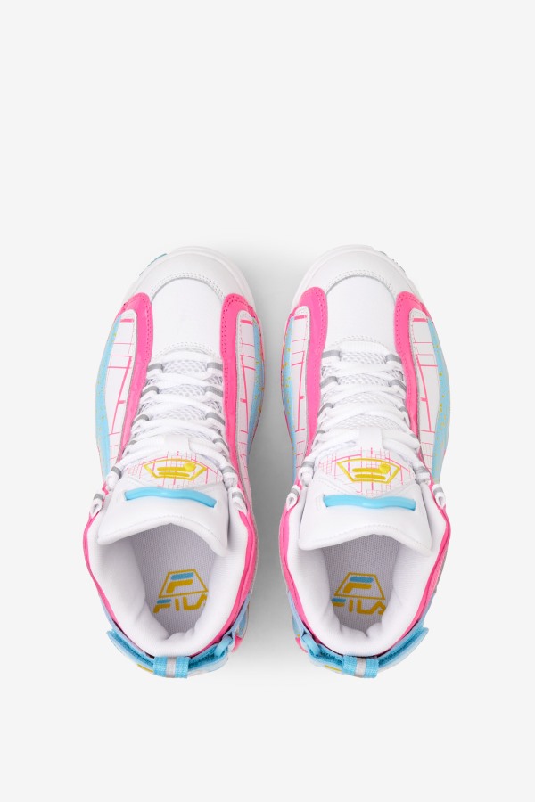 Little Kids\' Grant Hill 2 Fila Outlets White/Pink/Bluefish