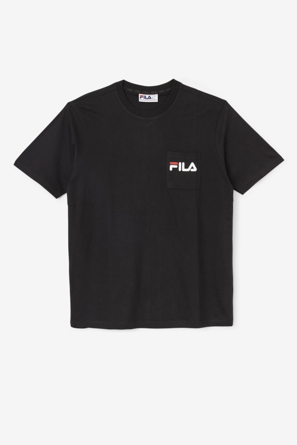 Fila Outlets Curtis Pocket Tee Black/White/June Bug