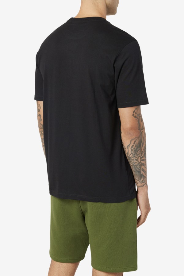 Fila Outlets Curtis Pocket Tee Black/White/June Bug