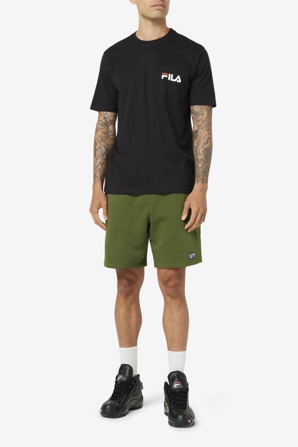 Fila Outlets Curtis Pocket Tee Black/White/June Bug