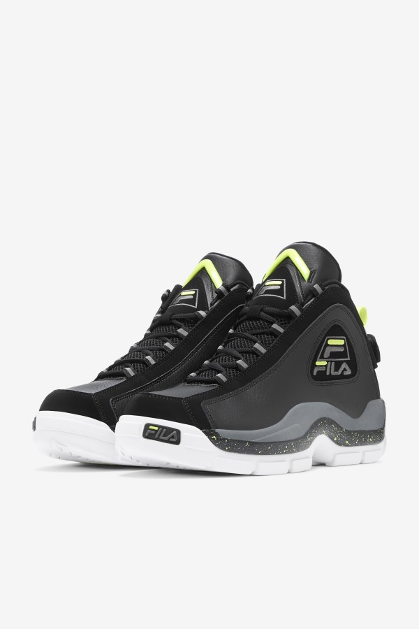 Fila Outlets Black/Sunny Lime/Castlerock Men\'s Grant Hill 2