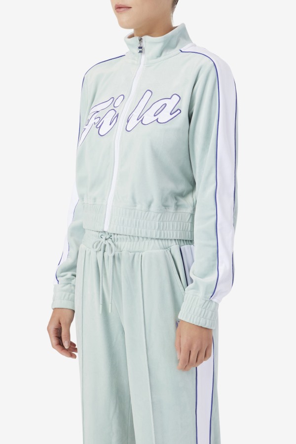 Ether/White/Blue Fila Outlets Valery Velour Jacket