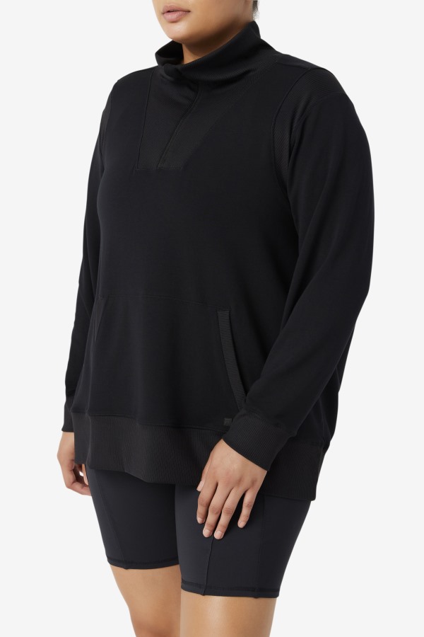 Black Fila Outlets Fi-Lux Half Zip