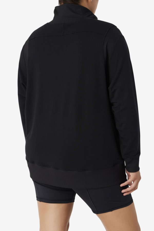 Black Fila Outlets Fi-Lux Half Zip