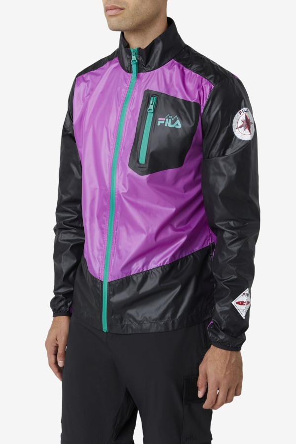 pinnacle jacket Fila Outlets Purple/Black/Green