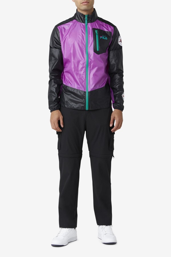 pinnacle jacket Fila Outlets Purple/Black/Green