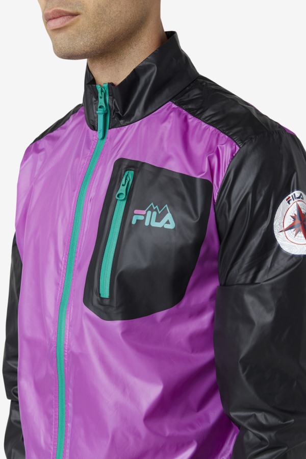 pinnacle jacket Fila Outlets Purple/Black/Green