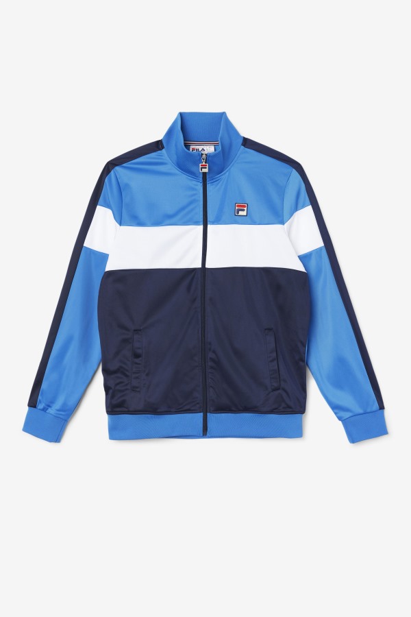 Strong Blue/Navy/White Assembly Track Jacket Fila Outlets