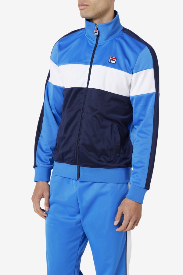 Strong Blue/Navy/White Assembly Track Jacket Fila Outlets