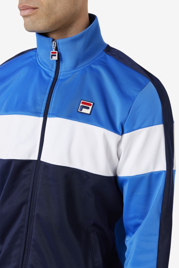 Strong Blue/Navy/White Assembly Track Jacket Fila Outlets