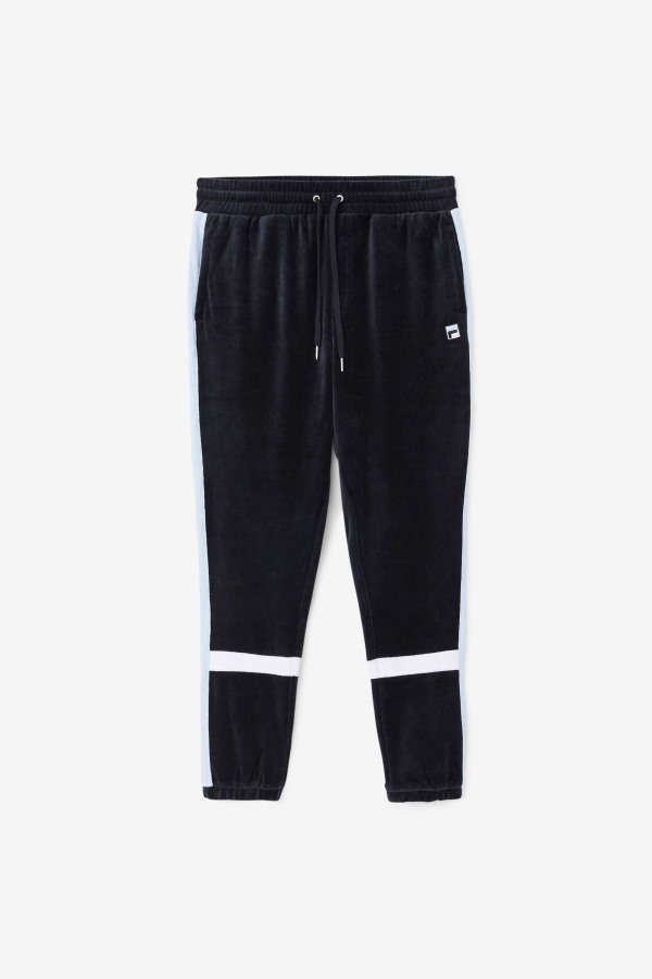 Ravid Velour Pant Fila Outlets Black/Skyway/White