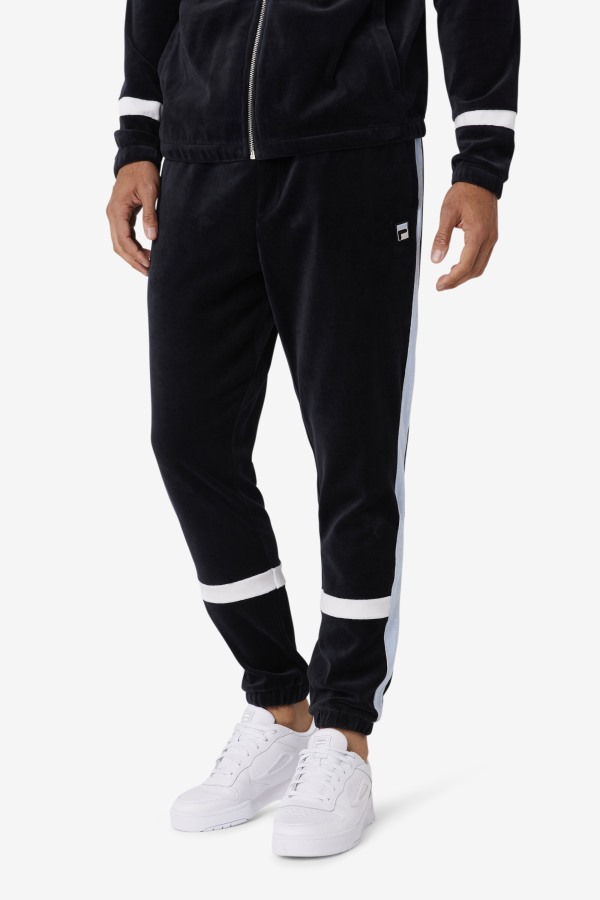 Ravid Velour Pant Fila Outlets Black/Skyway/White