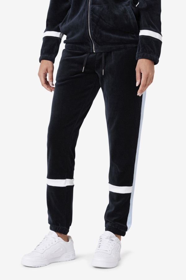 Ravid Velour Pant Fila Outlets Black/Skyway/White