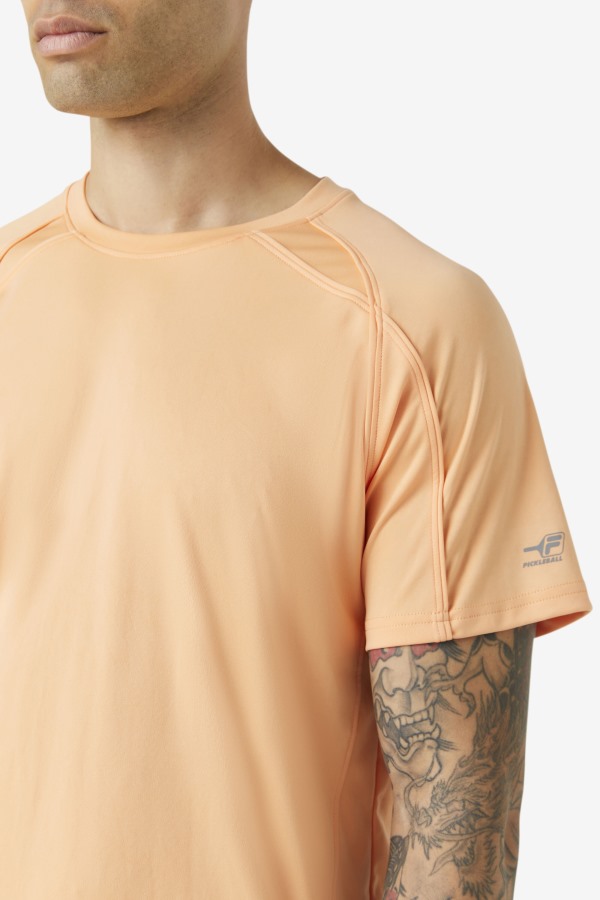 Cantaloupe Fila Outlets Pickleball Short Sleeve Crew